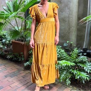 NWT Madison Mathews Velvet Jessica Dress